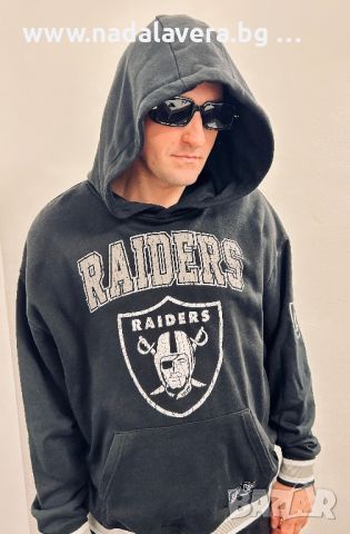 Суитшърт Суичър  Oackland Raiders NFL NEW ERA Хууди, снимка 1 - Блузи - 46582041