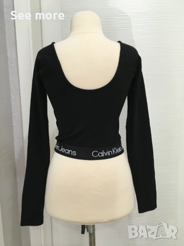 Calvin Klein дамски топ Лого, снимка 4 - Блузи с дълъг ръкав и пуловери - 54241780