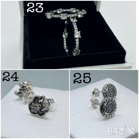 НОВИ! Оригинални Сребърни Обеци на Pandora/Пандора на Винт и с Английско Закопчаване S925/ALE!, снимка 7 - Обеци - 50578760
