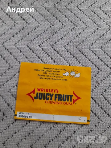 Опаковка от дъвка Juicy Fruit, снимка 1 - Колекции - 47249208