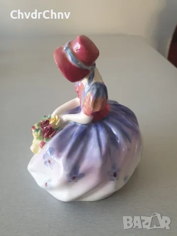 Колекционерска много стара английска порцеланова фигура Royal Doulton Monica/1931 статуетка 10см , снимка 3 - Колекции - 46957812