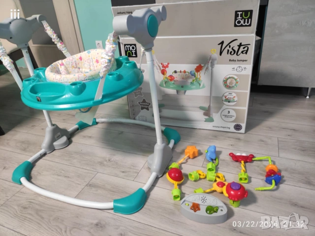 МОНИ Бънджи Vista тюркоаз, снимка 3 - Проходилки - 53940663