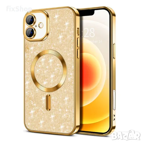 Калъф fixGuard - Luxury Glitter MagSafe - iPhone 16 - Gold, снимка 1 - Калъфи, кейсове - 48670769