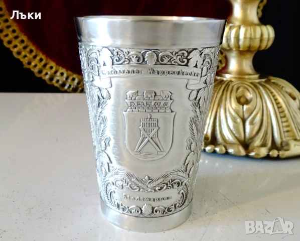 Калаена чаша с градски гербове,бира. , снимка 4 - Антикварни и старинни предмети - 54283197