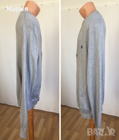 ХЛ / ХХЛ Burberry Brit Мъжка Оригинална Жилетка 100% Памук Бърбъри Брит Сива , снимка 15 - Пуловери - 51966556