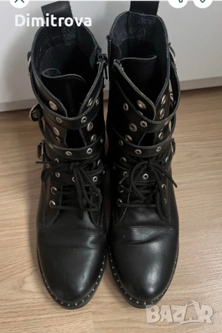 Боти Bata естествена кожа, снимка 3 - Дамски боти - 53792770
