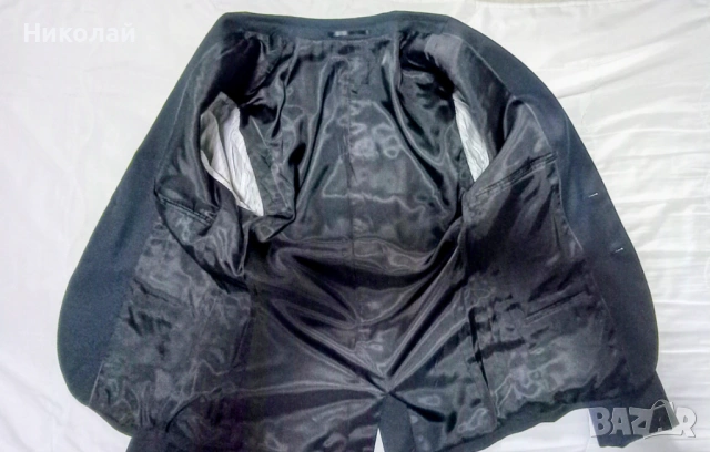 Мъжки костюм 100% студена вълна + подарък, снимка 9 - Костюми - 53604614