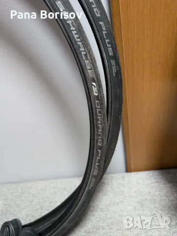 2 броя външни Шосейни Гуми Schwalbe Durano Plus + вътрешни гуми, снимка 2 - Части за велосипеди - 47697358