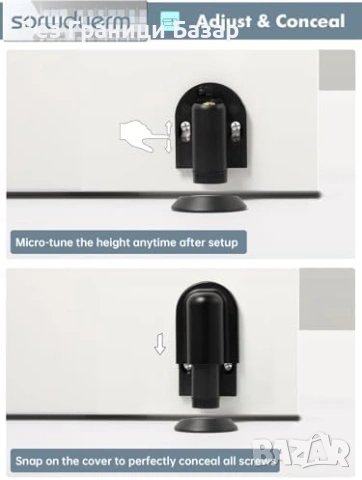 Нов Магнитен стопер за врата черен подов монтаж с лепенка и винтове, снимка 5 - Други стоки за дома - 54207704