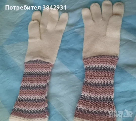 Зимни, дамски, плетени ръкавици, снимка 3 - Ръкавици - 49857117