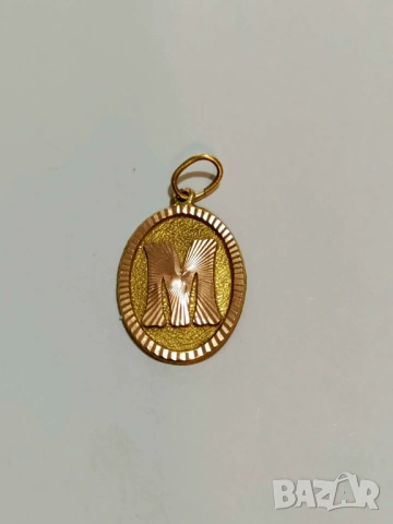  златна висулка око 43039-4 и буква 52369, снимка 3 - Колиета, медальони, синджири - 22583758