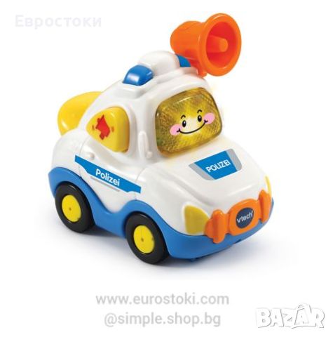 Музикална играчка кола vTech Tut Tut Baby Speedster Полиция