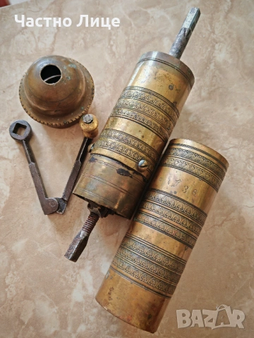 Стара Много Голяма Бронзова Мелница Османска Тугра  Дължина 30 см., снимка 3 - Антикварни и старинни предмети - 53635900