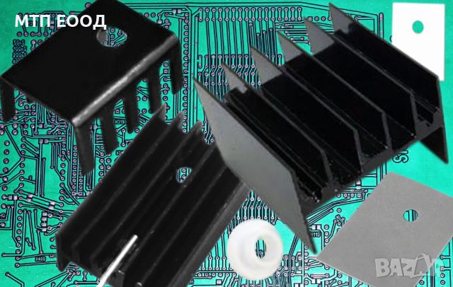 Радиатор за транзистор ТО-220, ТО-3, силиконова, керамична подложка, охладител, снимка 1 - Друга електроника - 37108979