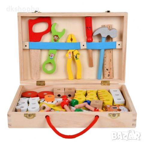 4267 Детски дървен куфар с инструменти и животни за сглобяване, снимка 8 - Образователни игри - 45791461