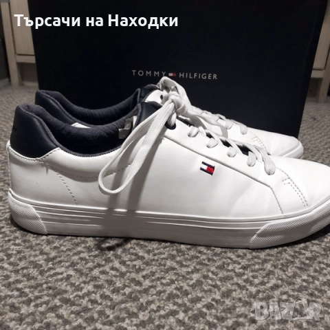 €119 Мъжки спортни обувки Tommy Hilfiger – размер 45 (UK 11), в добро състояние, снимка 4 - Кецове - 52114265