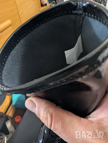 Skyhigh 145 Лачени Ботуши на платформа на луксозната марка Stuart Weitzman. номер 38,5- и 39 , снимка 6 - Дамски ботуши - 53967277