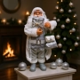 Дядо Коледа в сребристо – празнична фигура, която носи магия и уют у дома (50 / 70 / 90 см), снимка 9