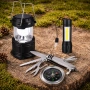 Къмпинг Лампа и Фенер със Соларен Панел.LED COB Фенер със Zoom.Джобно Ножче Army Pocket Knife.Компас, снимка 1