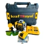 Лазерен нивелир Kraft Royal, Самонивелиращ, 4D, Дистнационно, Жълт, 5VDC, 5Ah, снимка 4