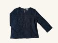 Ново H&M Черна Дантелена Блуза С 3​/​4 Ръкав, снимка 1