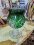 Превъзходна много красива антикварна колекционерска кристална ваза чаша Bohemia , снимка 2