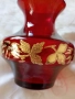 Ваза цветно червено стъкло , снимка 1