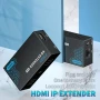 PWAY HDMI удължител 60м с IR/POC функция през Cat5e/6/7 1080P@60Hz,Full HD/3D,Loop Out,EDID, снимка 4
