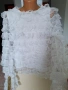 Бяла блуза с тюл, снимка 3