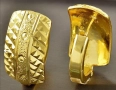 Класически масивни обеци от 9к попълнено злато 20 лв., снимка 1