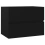 vidaXL Долен шкаф за мивка, черен, 60x38,5x45 см, ПДЧ（SKU:804738, снимка 1 - Шкафове - 45421947