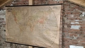 Голяма винтидж училищна карта на света 1965 г. – плат, 135×195 см, снимка 2