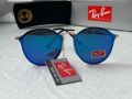 Ray-Ban RB3574 Blaze Round дамски мъжки слънчеви очила унисекс сини огледални, снимка 4