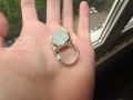 Сребърен пръстен с аквамарин 19 карата подходящ за подарък, снимка 4