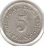 Germany-5 Pfennig-1912 E-KM# 11-Wilhelm II-type 2-small shield, снимка 1