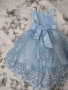 Детска рокля дантела синя, снимка 3