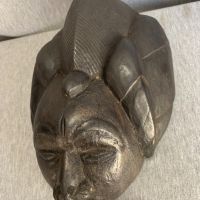   дървена  африканска маска , снимка 3 - Статуетки - 45268336