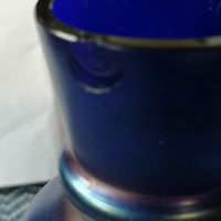Малка Ваза Синьо стъкло, снимка 4 - Вази - 45344515