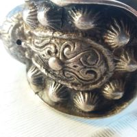 сребърна възрожденска гривна рогатка с позлата , снимка 16 - Антикварни и старинни предмети - 45221898