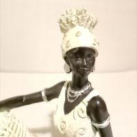 НАХОДКА Статуя на африканска племенна жена за декорация Черна дама Художествена женска скулптура , снимка 10 - Декорация за дома - 45161057