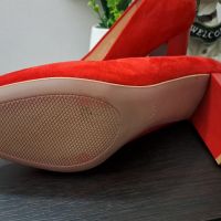 Велурени официални обувки, снимка 3 - Дамски обувки на ток - 45394962
