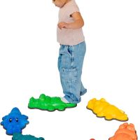 MagicMeadow Крокодилски стъпала 6 броя, игра за деца с аутизъм за баланс и координация, снимка 1 - Образователни игри - 45497033
