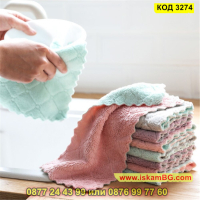 Микрофибърна кърпа за почистване и подсушаване - Двулицева и супер абсорбираща - КОД 3274, снимка 9 - Други - 44955505