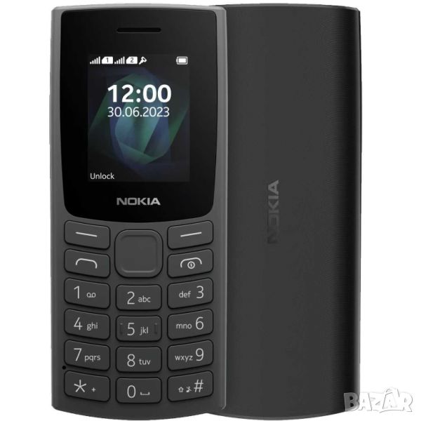 Мобилен телефон Nokia 105, Dual SIM, Черен, снимка 1