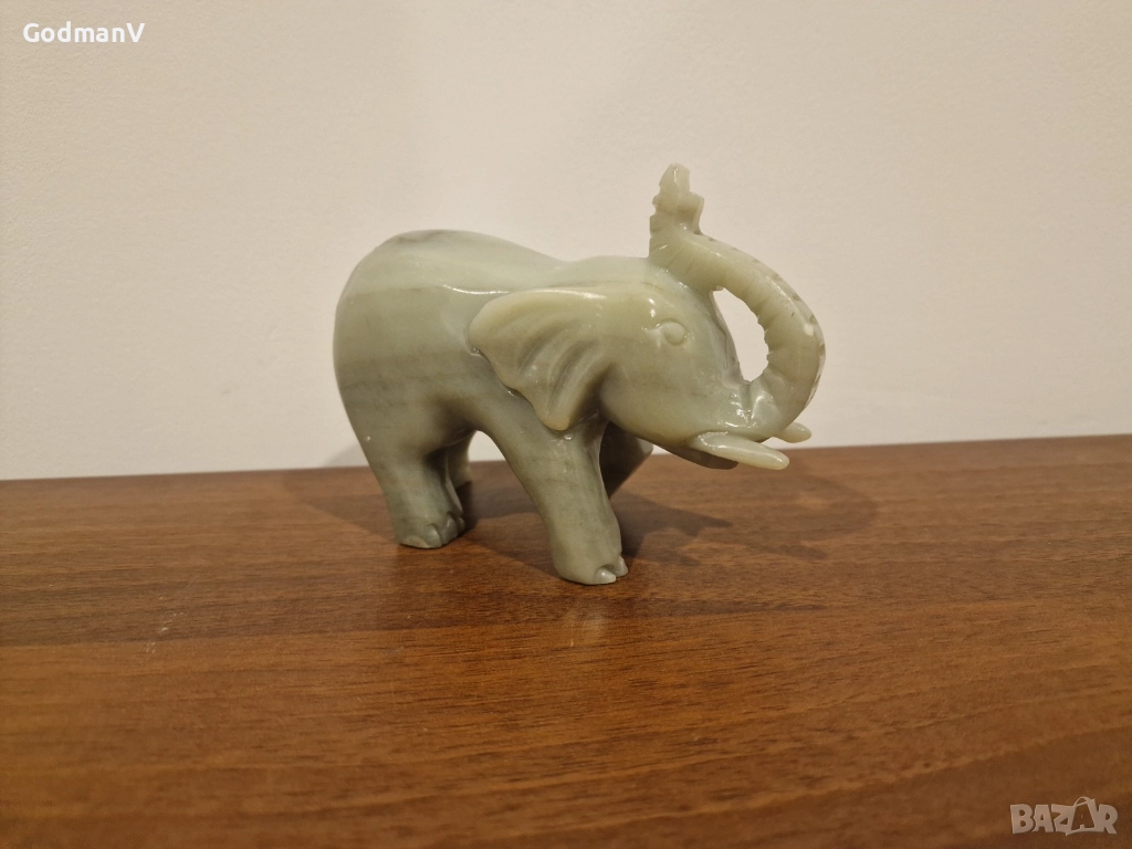 🐘✨ Каменна статуетка „Слон“, снимка 1