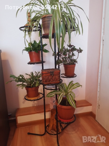 Метална поставка за 11 саксии – стилна и практична , снимка 1