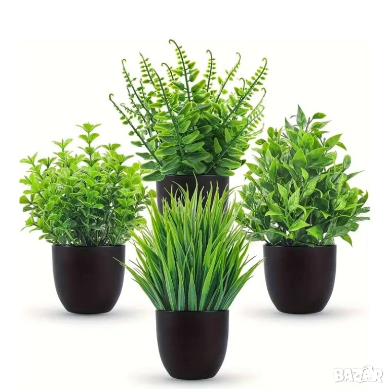 Комплект 4бр. изкуствени растения, снимка 1