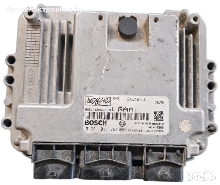 компютър ДВИГАТЕЛ FORD FOCUS 1.6 TDCI BOSCH 0 281 011 701, 0281011701, 8M5112A650LG, 8M51-12A650-LG, снимка 1