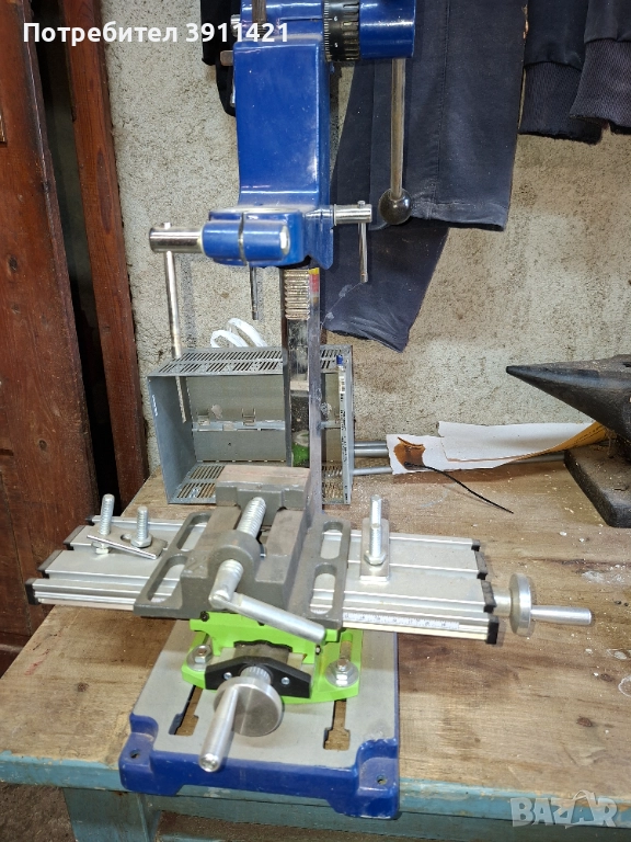 Стойка за бормашина,кръстата маса,менгеме, снимка 1