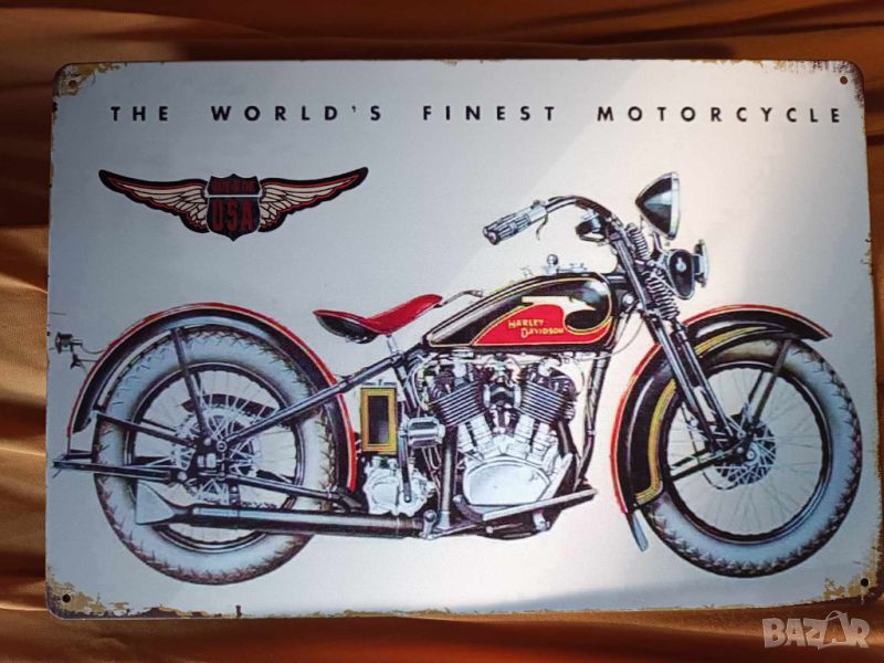 The World's Finest Motorcycle-метална табела(плакет), снимка 1